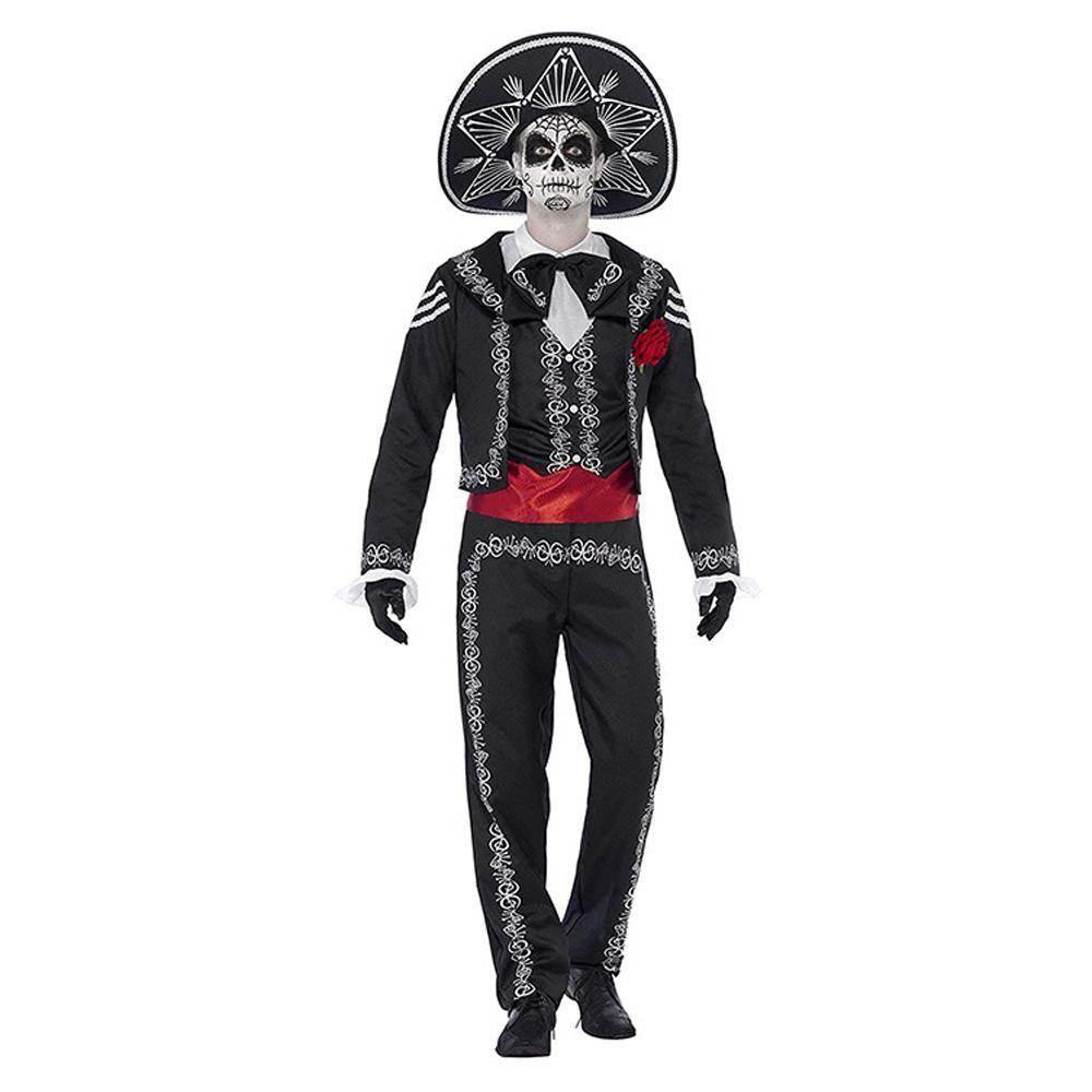 Scary Skeleton Suit - Black and White Halloween Pants and Jacket business suit cosplay - Azufun