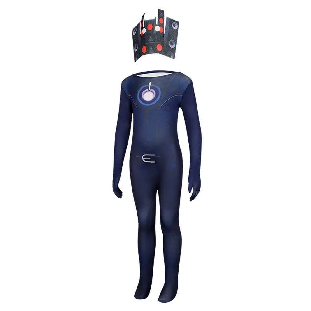 Skibidi Toilet Game Kids Cosplay Costume Jumpsuit Halloween Carnival Suit - Azufun