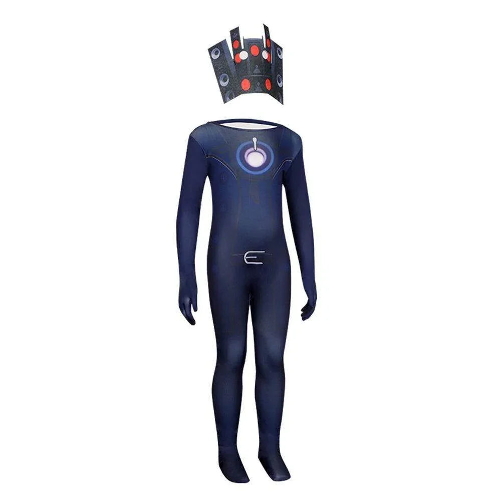 Skibidi Toilet Game Kids Cosplay Costume Jumpsuit Halloween Carnival Suit - Azufun
