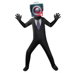 Skibidi Toilet Party Bodysuits Titan TV Jumpsuit Men Cosplay Costume For Kids Adult - Azufun