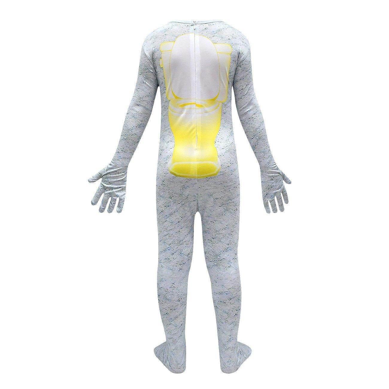 Skibidi Toilet White Jumpsuit Titan Tv man Cosplay Costume For Kids - Azufun
