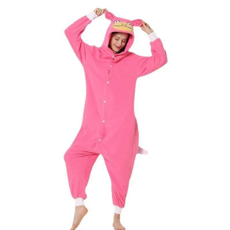 Slowpoke Kigurumi Onesies Anime Pokemon Pajamas Pyjamas Halloween Costume - Azufun