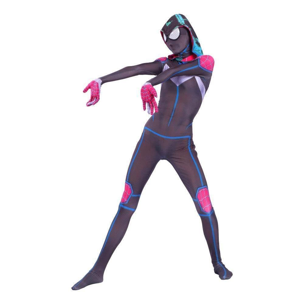 Spider-man Gwen Stacy Costume Zentai Jumpsuit Bodysuit Adult Kids - Azufun