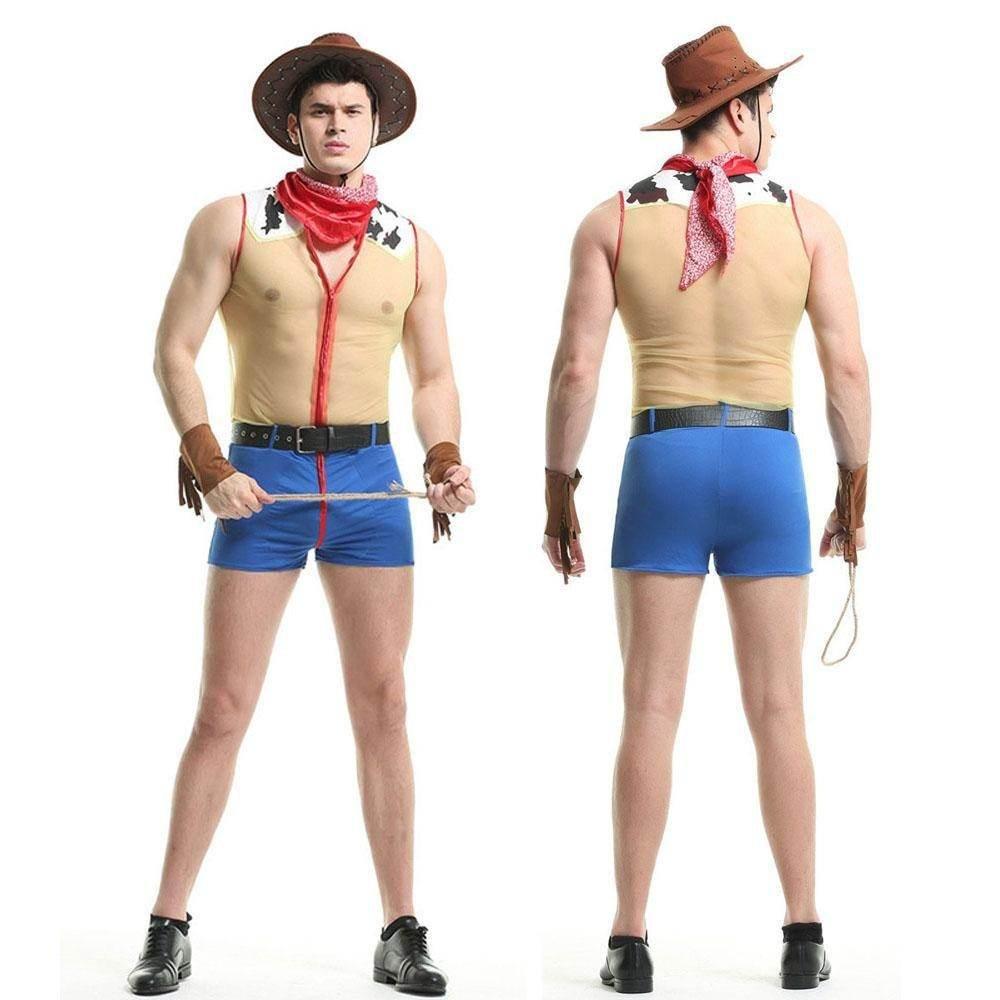 Stag Do Party Fancy Dress Costume Sheriff Woody Night Club For Men - Azufun