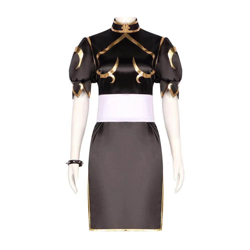 Street Fighter Chun Li Cheongsam Cosplay Costume Outfits Halloween Carnival Suit - Azufun