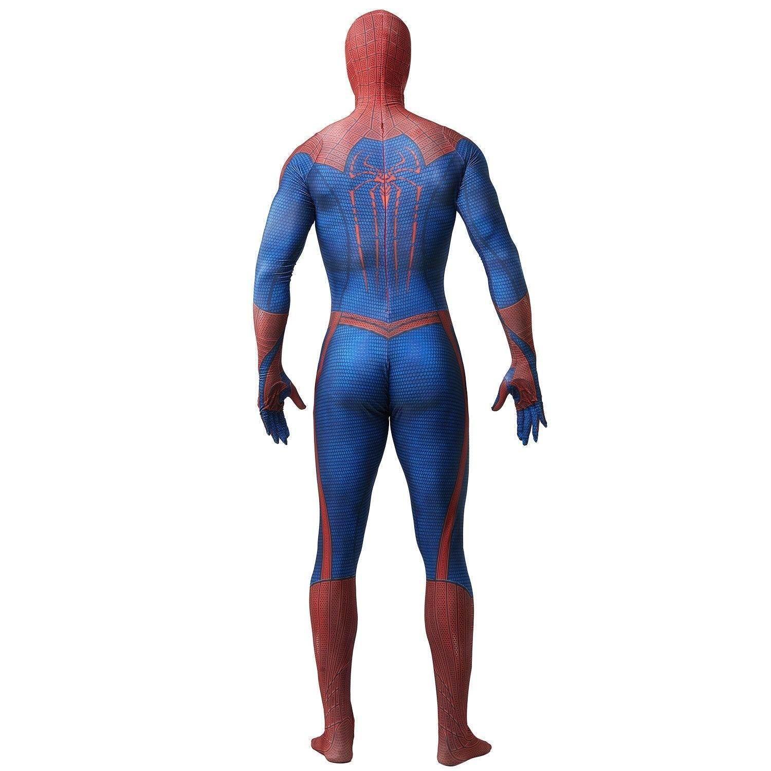 The Amazing Spider-Man Peter Parker Cosplay Costume with Black Eyes - Azufun