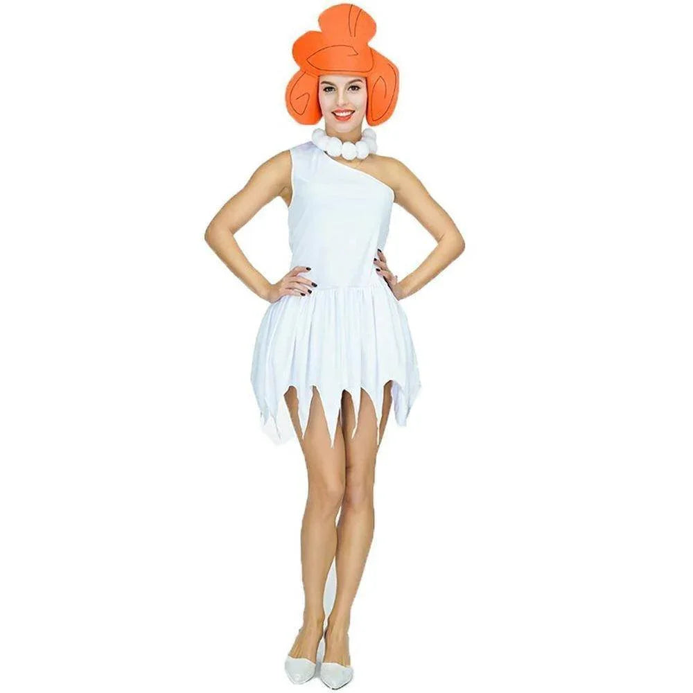 The Flintstones Wilma Adult Ladies Costume 70s TV Fancy Dress - Azufun