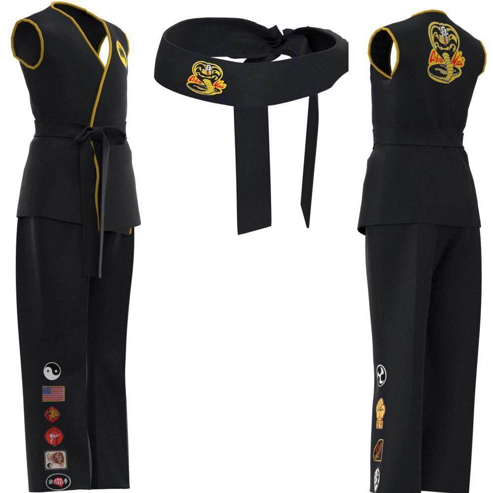 The Karate Kid Costumes Taekwondo Cobra Karate Training Suits Movie Cosplay - Azufun