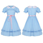The Shining Twins Prom Dress Costume Cosplay Outfits Halloween Carnival Suit - Azufun