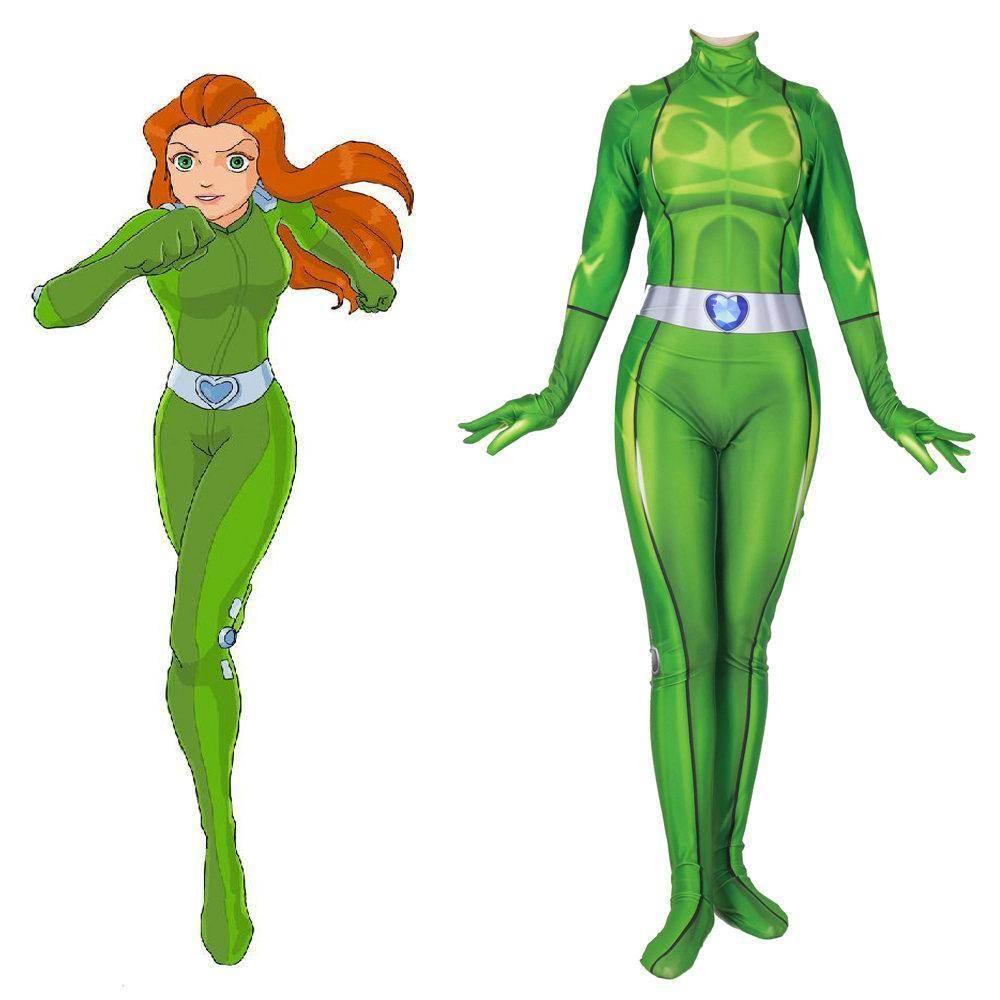 Totally Spies Giantess Costume Jumpsuit Anime Cosplay for Adult Kids - Azufun