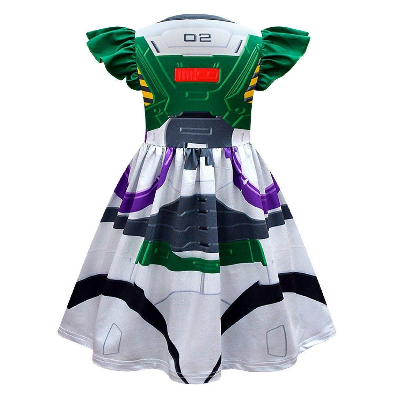 Toy Story 4 Miss Buzz Lightyear Costume Dress For Kids Girls - Azufun