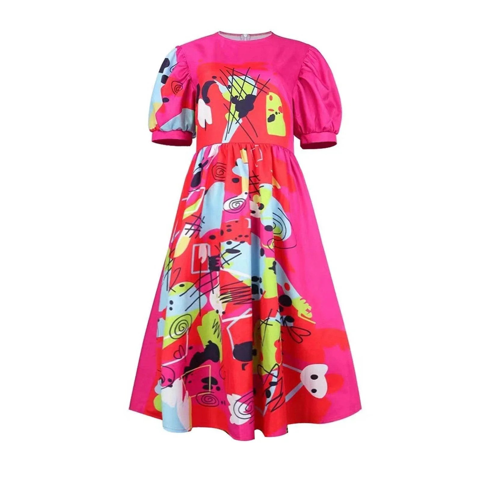 Weird Barbie Costume Movie Kate McKinnon Pink Dress Outfits Halloween Cosplay Adults - Azufun