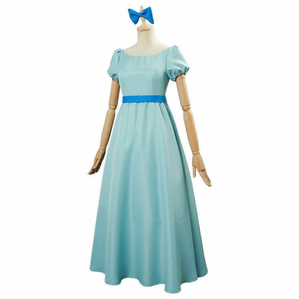 Wendy Darling Peter Pan Cosplay Costume Princess Dress for Women - Azufun
