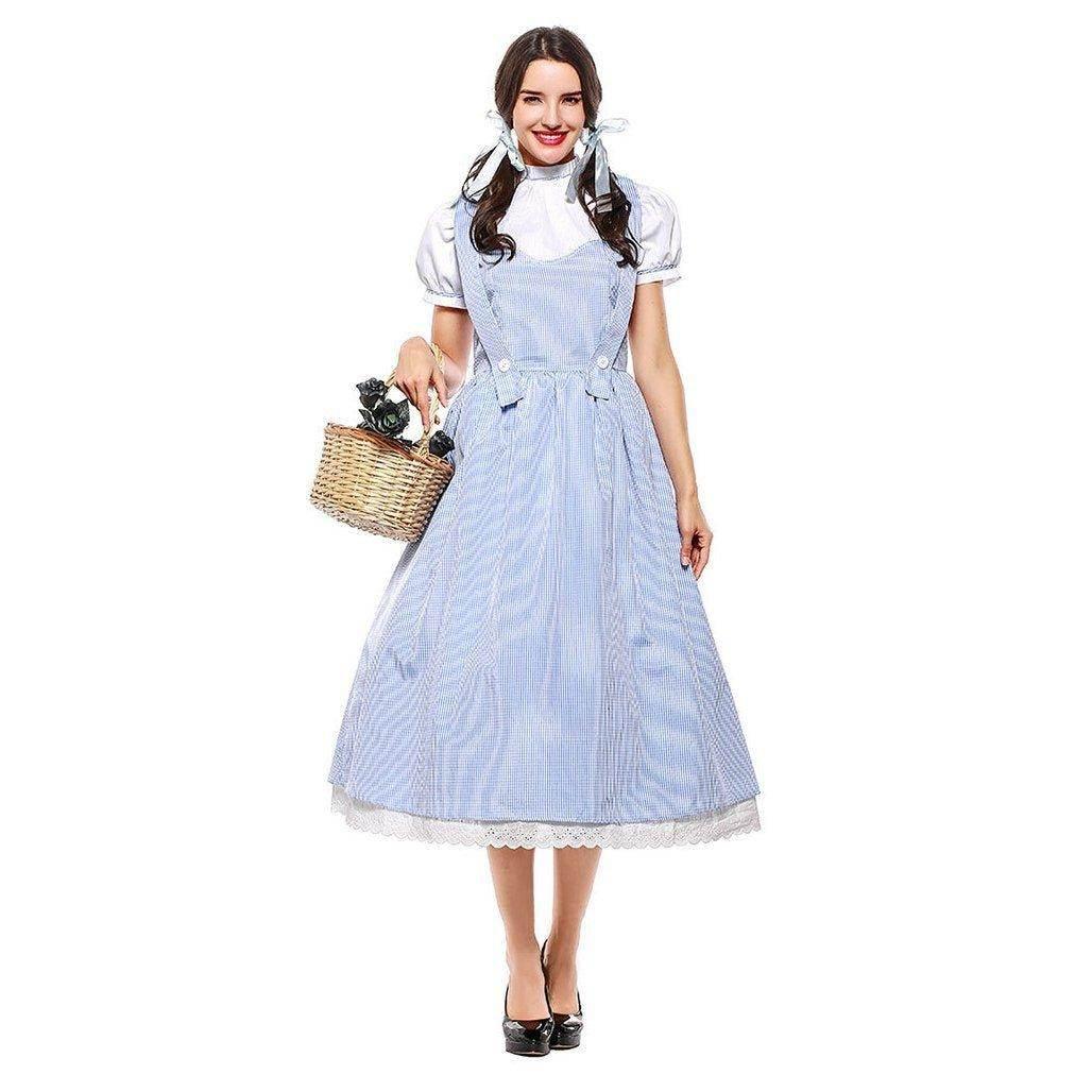 Wizard of Oz Dorothy Costume Dress Maid Alice for Women XXL Size - Azufun
