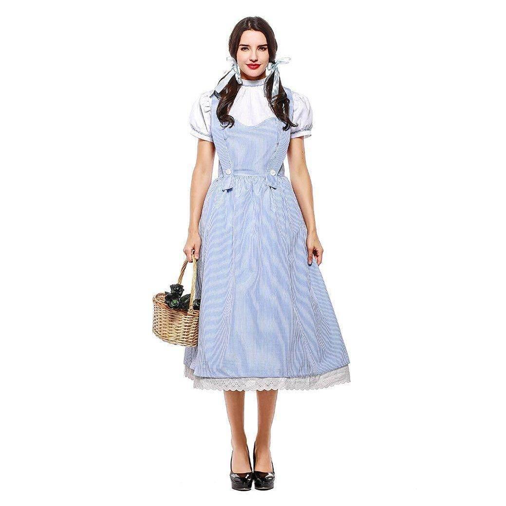 Wizard of Oz Dorothy Costume Dress Maid Alice for Women XXL Size - Azufun