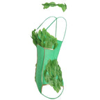 Women's Deluxe Poison Ivy Costume Jumpsuit Halloween - Azufun